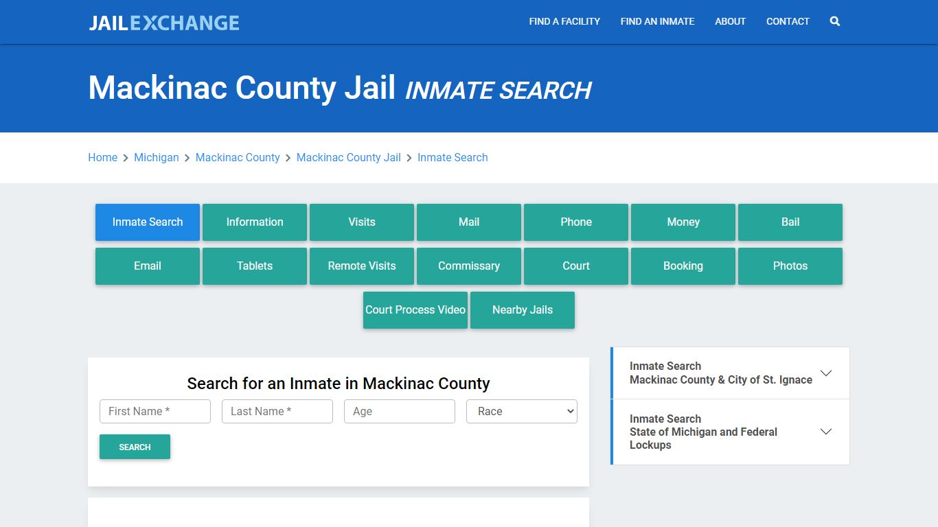 Mackinac County Jail, MI Inmate Search: Roster & Mugshots